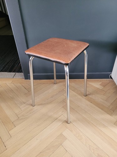 Tabouret vintage skaï et - vintage,