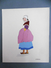 AUVERGNE planche au POCHOIR / Aline KEIM costume régional 1930 MODE