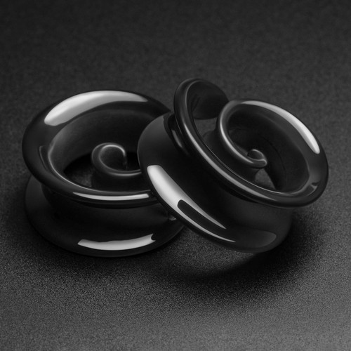 Spiral black pvd boucles - black,