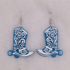  Bijoux De Cow-girl Pour Femmes Boucles D'oreilles Botte Pendantes Filles