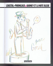 BELLE DEDICACE LOUSTAL  BARNEY ET LA NOTE BLEUE  PARINGAUX  CASTERMAN  EO