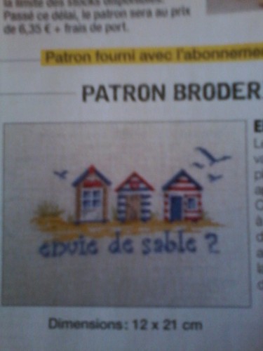 Patron broderie envie sable - envie, de