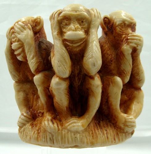 Singes sagesse pierre - singes,