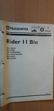 Husqvarna Tondeuse Rider 11 Bio : catalogue pièces détachées 1999