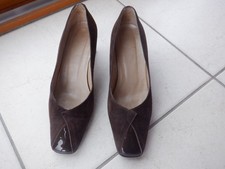 chaussures femme escarpins cuir marron Heyraud pointure 39