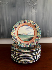 8 ASSIETTES CANAPÉ  (Garanti lave-vaisselle),  décor  " OTTOMAN "