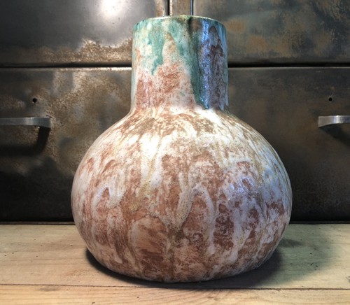 Vase boule céramique vintage - céramique,