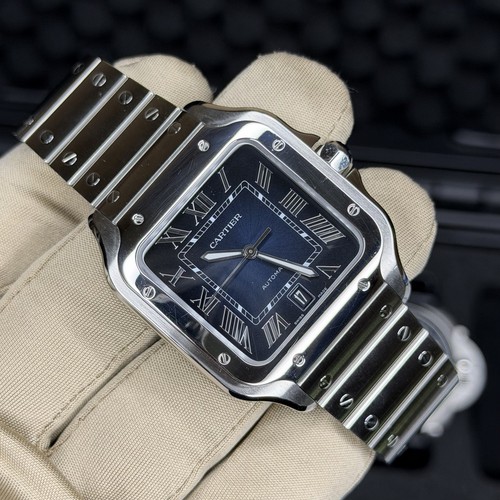 Cartier santos large blue - large,