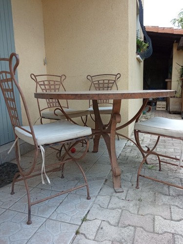 Table chaises de - et, jardin