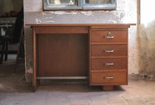 Bureau vintage, bureau enfant bois art déco style, bureau avec tiroirs