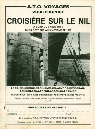 Publicité ancienne croisière