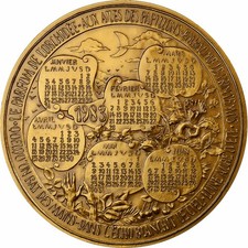 France médaille calendrier - france,, médaille,