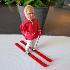 Poupée ancienne SKIEUSE  celluloïd   13 cm