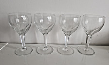 Superbe lot de 4 anciens verres a goutte en cristal art déco
