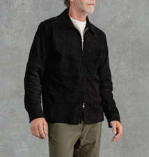 Veste en cuir noir Cafe Racer