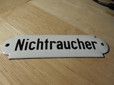 ancienne plaque allemande émaillée , non fumeur  , déco loft , déco industrielle