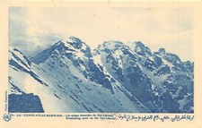 CPA MAROC GRAND ATLAS MAROCAIN LES NEIGES ETERNELES DU TIZI LIKOUNT