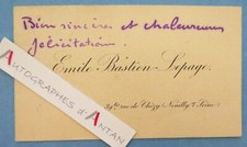 ● Emile BASTIEN LEPAGE peintre né Damvillers - Neuilly sur Seine - G Ancey - CDV