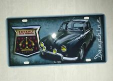 Renault Dauphine Gordini  Plaque Alu Déco