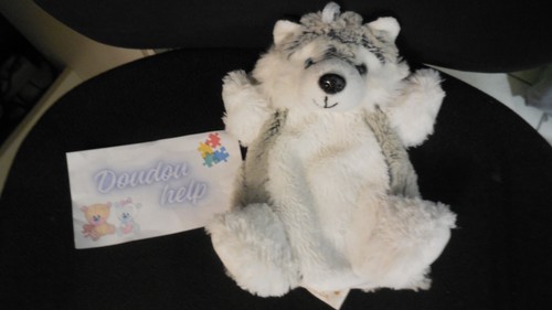 Doudou marionnette chien husky - doudou,