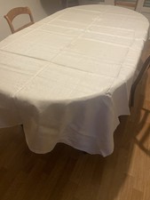 LINGE ANCIEN NEUF FIL DE LIN 1 NAPPE + 12 SERVIETTES monogramme MP