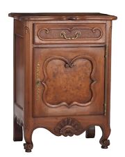 Confiturier Petit Buffet Rustique de Style Louis XV en Noyer & Loupe d'Orme 1970