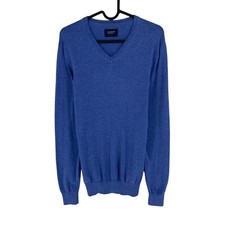 Devred Hommes Pull V En Coton 100% Bleu Foncé Taille L