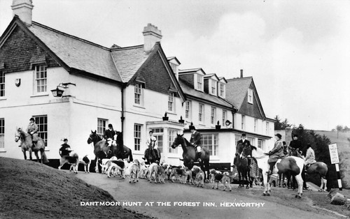 Carte postale chasse dartmoor - carte,