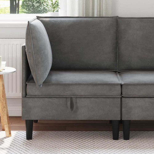 Sofa avec rangement - , velours