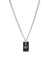 Collier Homme LIU JO LUXURY MLJ096 Acier Inoxydable Noir Ancre