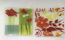 LOT de 2 Assiettes en Verre 15,5 x 15,5 cm FRAGONARD