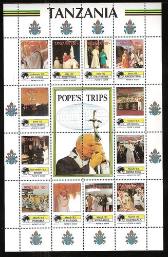 Tanzania 827 mnh pope - mnh, john