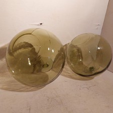 Lot 2 Boules En Verre Soufflé Flotteurs 