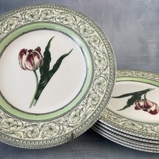 6 assiettes à dessert faience