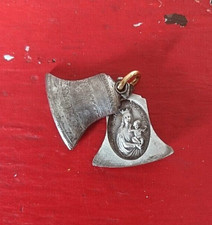 ANCIEN BIJOU PENDENTIF COLLIER MARIE CLOCHE SANCTUAIRE DE N.D DE LA GARDE ARGENT