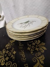 5 ASSIETTES A DESSERT  LES OISEAUX BUFFON  BERNARDAUD  PORCELAINE LIMOGES 