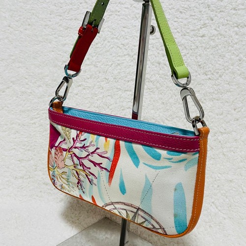 Longchamp leather canvas - longchamp,
