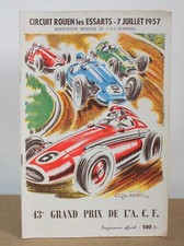 Programme 43e Grand prix international de l'A.C.F 1952 Rouen-les-Essarts Géo Ham