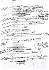 Serge GAINSBOURG répond au questionnaire de Proust. Manuscrit autographe. 1986