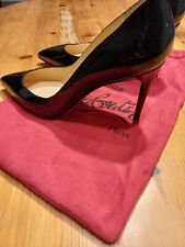 Veritable escarpins Louboutin pigalle noir vernis taille 39 talon 8.5 cm