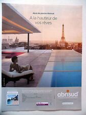 PUBLICITE-ADVERTISING :  ABRISUD  2016 Piscine,Tour Eiffel