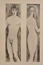 Kees VAN DONGEN : Adam et Eve, GRAVURE, 1925