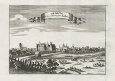 Hrodna Grodno Biélorussie Belarus Gravure Vue Bodenehr Eau-Forte 1720