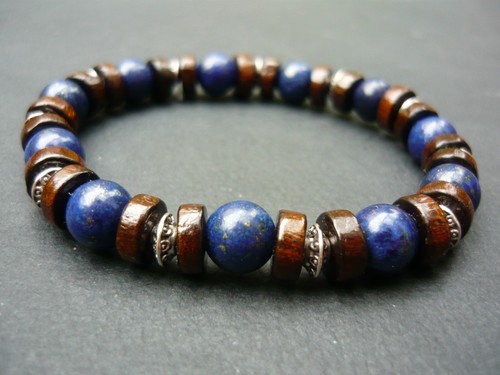 Bracelet perles lapis - perles,