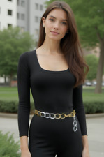 Femme Argent Or Métal Chaîne