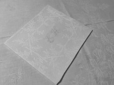 linge ancien 2 Sur Nappe De Mariage Damassé Soie Monogrammes E H Napoleon lll