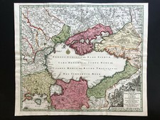 063 Antique Original 1740 map