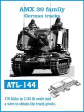 Friulmodel ATL-144 - 1/35 Amx 30 Famille Allemand Tracks (Chaînes) - Neuf