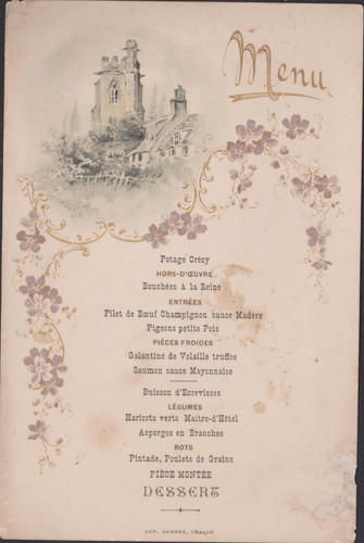 Menu ancien sans - menu, date-frise