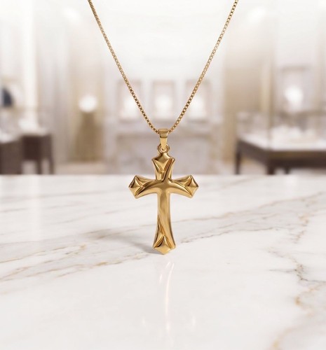 Collier croix sculpturale - croix,